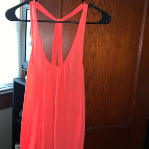 Bright orange tank top